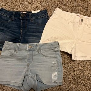 Girls NWT Jean Shorts set of 3